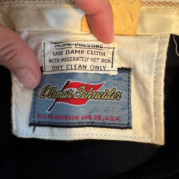 Vintage 50s Sears & Roebuck Women's Black Nylon Ski Pants Stirrup Pants, XXS - Picture 8 of 13